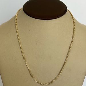 14k gold filled rope necklace